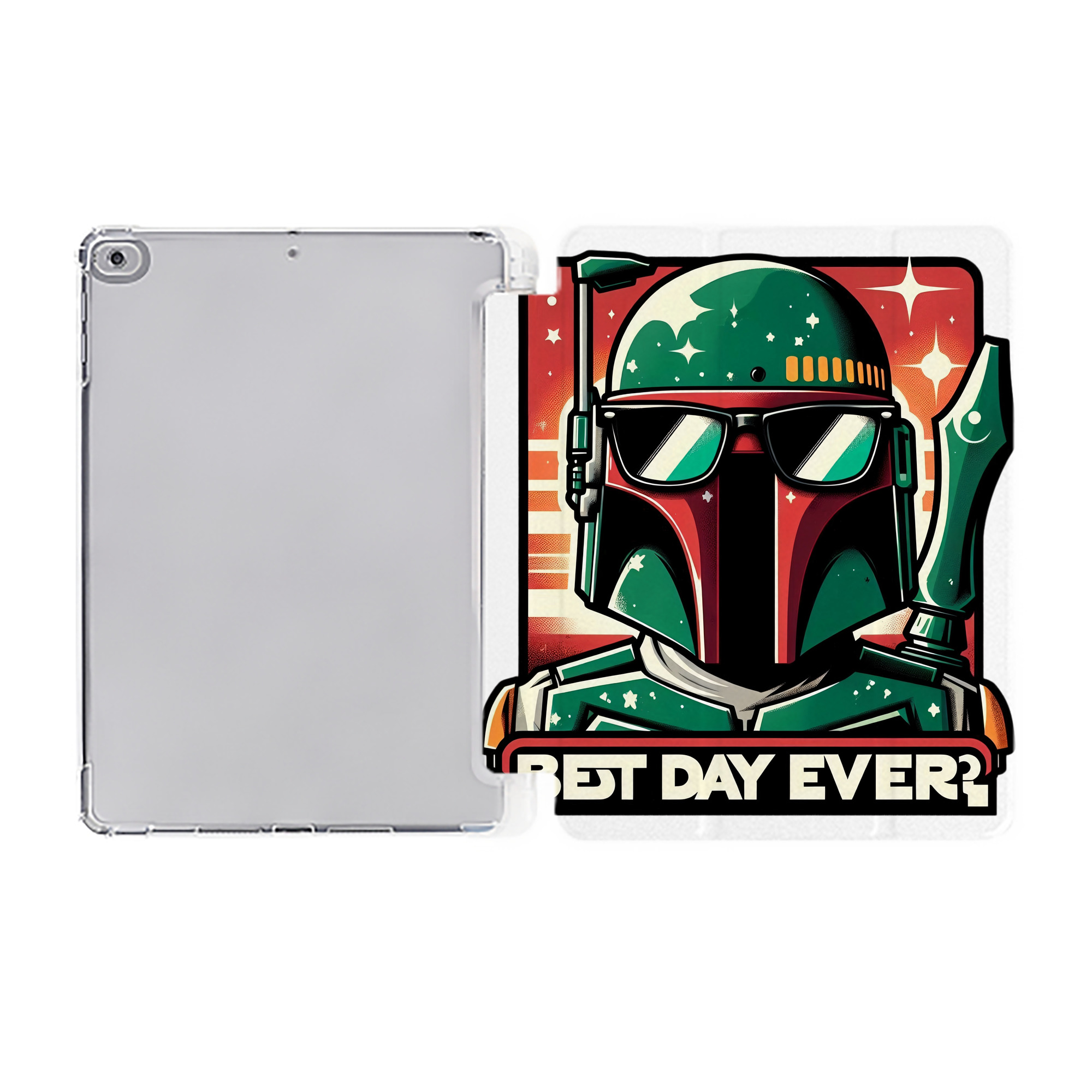 （画像用） スター・ウォーズ Star Wars IPad ケース ペン収納付き 三つ折りスタンド PUレザー×シリコン 対応機種9.5/10.5/10.9インチ
